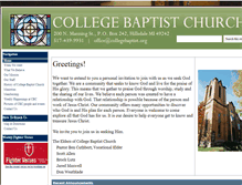 Tablet Screenshot of collegebaptist.org